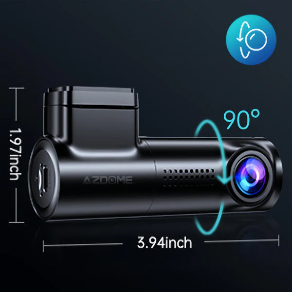 AZDOME M300 1CH Dash Cam 1296P with Voice Control 24H Parking Mode No Card