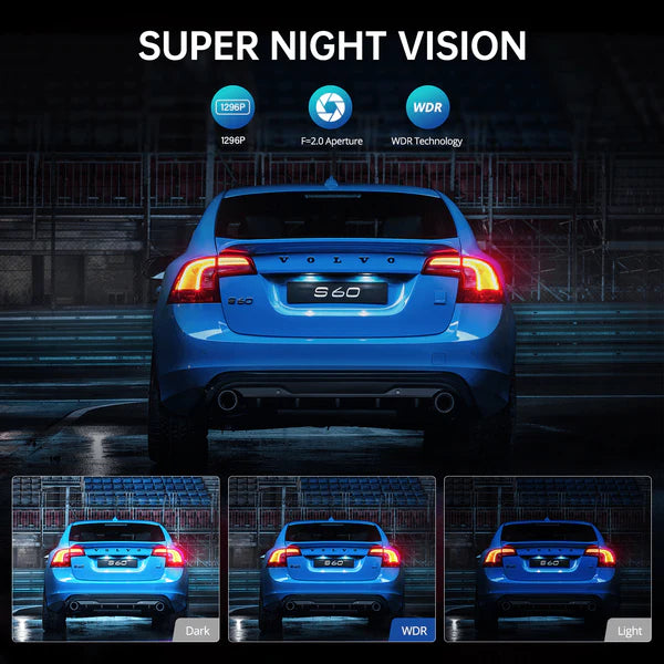 AZDOME M300 1CH Dash Cam 1296P with Voice Control 24H Parking Mode No Card