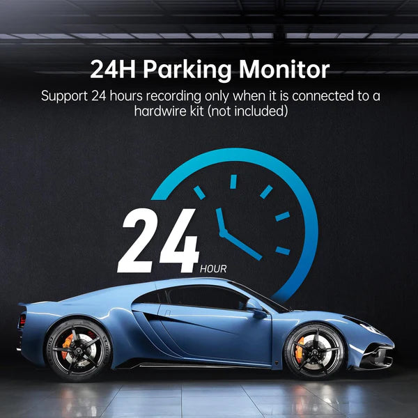 AZDOME M300 1CH Dash Cam 1296P with Voice Control 24H Parking Mode No Card