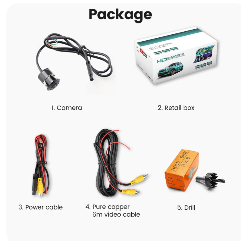 170° Wide Angle Lens HD Universal Reverse Camera AHD1080P