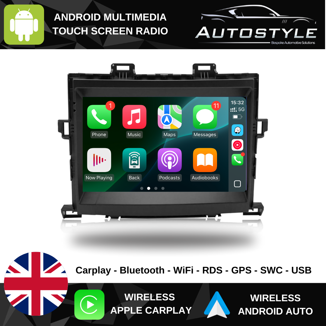 Toyota Alphard Vellfire Apple Carplay / Android Auto 10" Stereo Upgrade 2008-2015