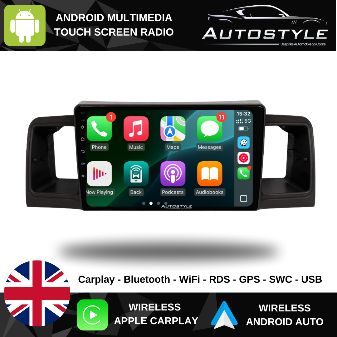 Toyota Corolla E130 E120 Apple Carplay / Android Auto 9" Stereo Upgrade 2002-2007