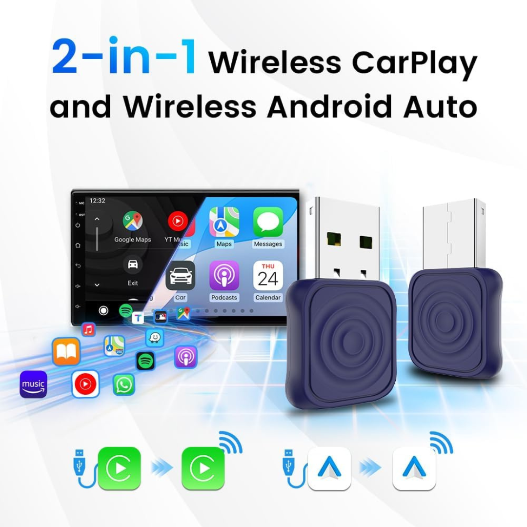 Carlinkit Mini Ultra - Wireless Adapter - Converts wired CarPlay/Android Auto to wireless 2016+
