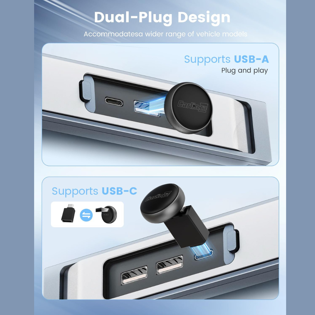 CarlinKit MINI-Ultra 3 Wireless Adater - Converts wired CarPlay/Android Auto to wireless