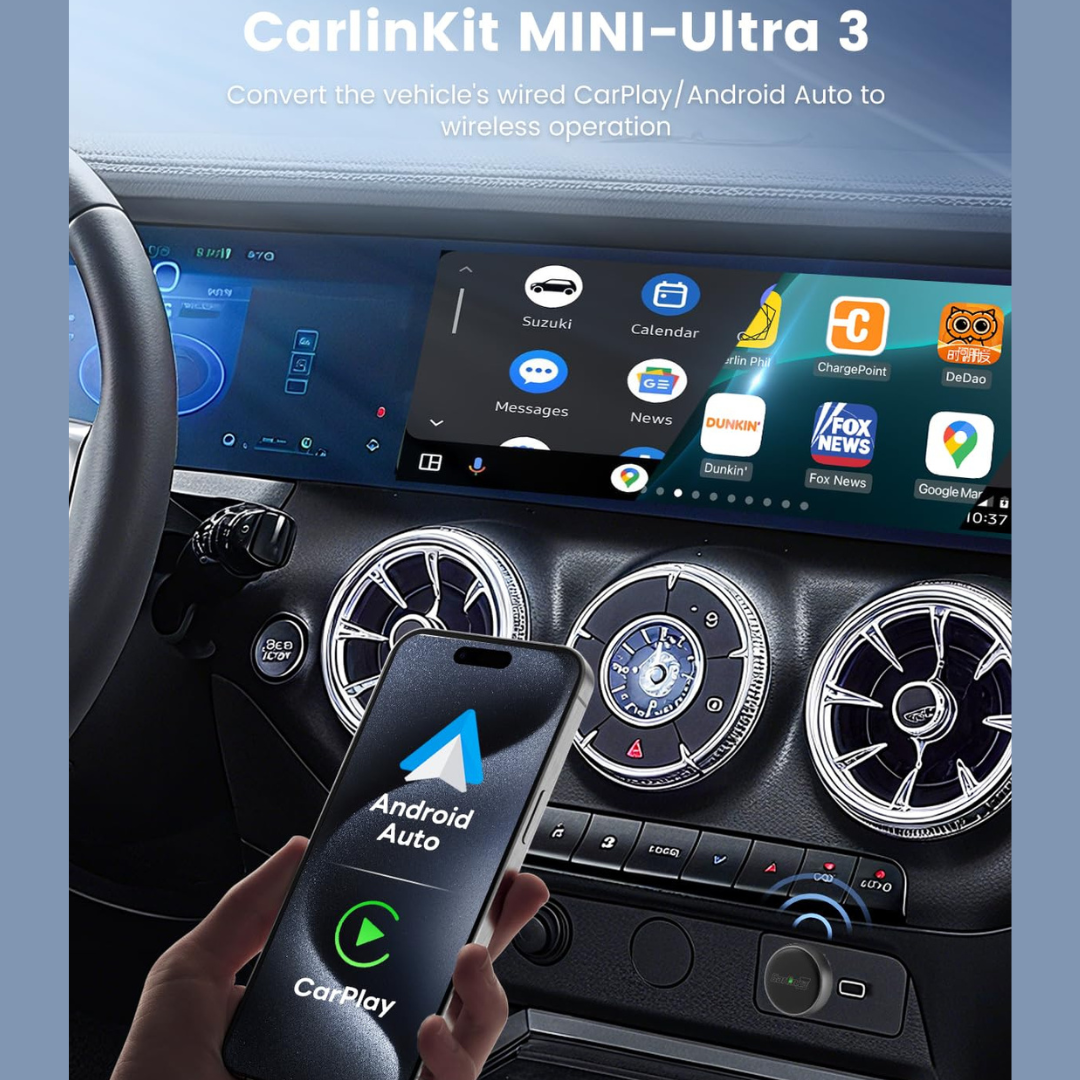 CarlinKit MINI-Ultra 3 Wireless Adater - Converts wired CarPlay/Android Auto to wireless