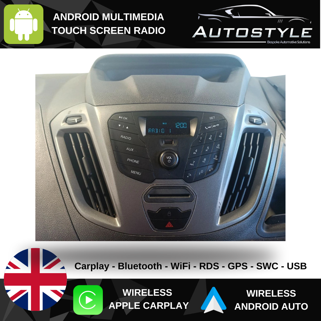 Ford Tourneo Transit Apple Carplay / Android Auto 9" Stereo Upgrade (2012-2018)