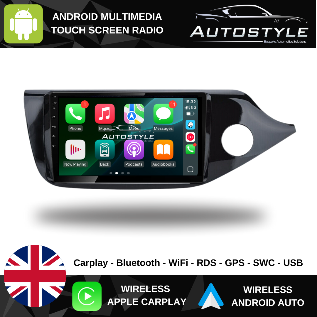 Kia Ceed Apple Carplay / Android Auto 9" Stereo Upgrade 2012-17