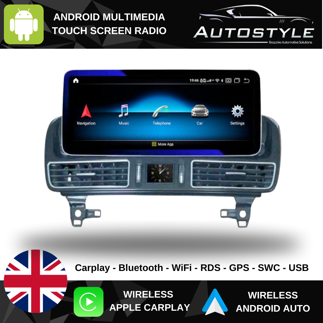Mercedes-Benz GL GLE ML (2012-2015) 12.3" Android Screen Upgrade and Wireless Apple CarPlay