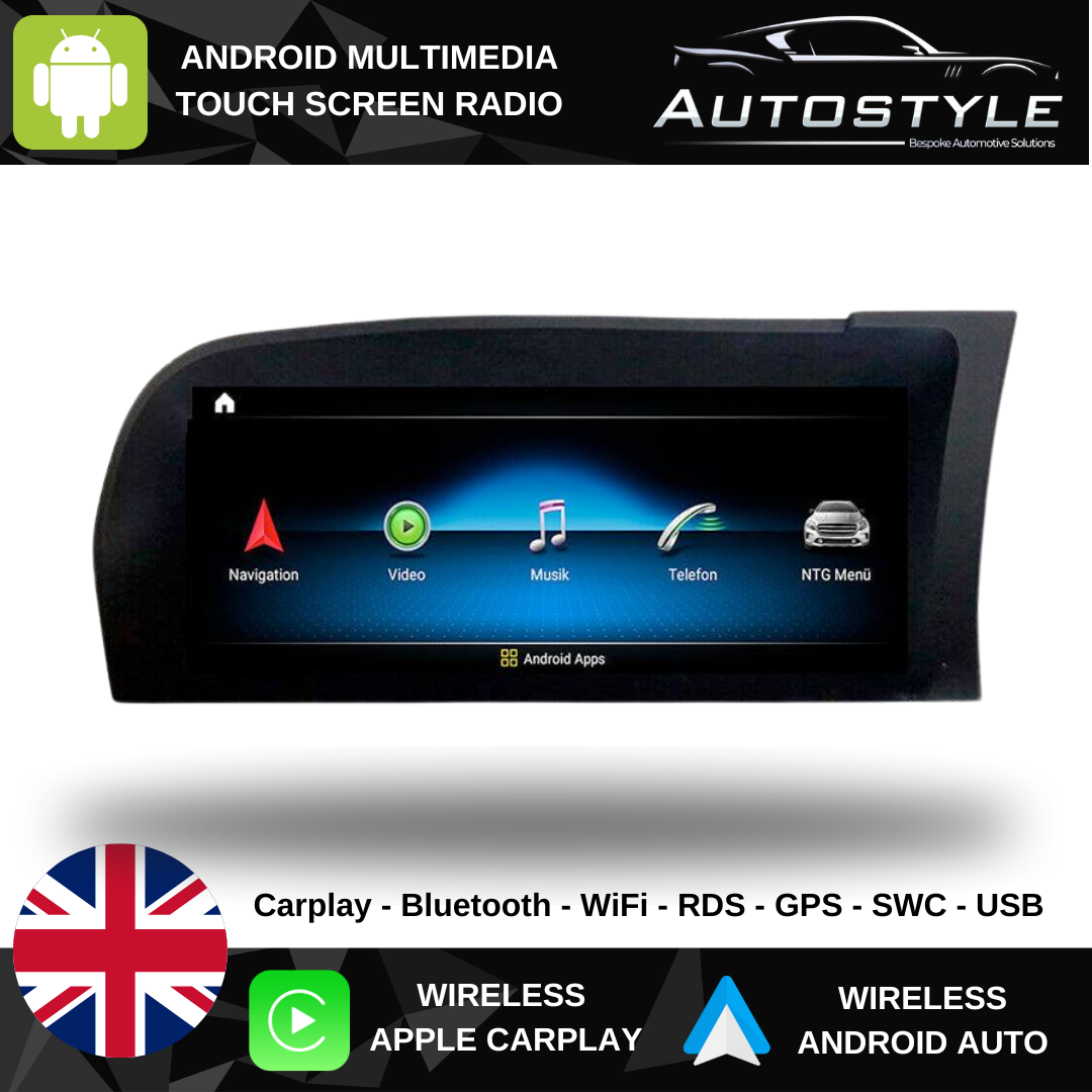 Mercedes-Benz S Class W221 (2005-2013) Apple CarPlay Android Auto 10.25" Touch Screen RHD