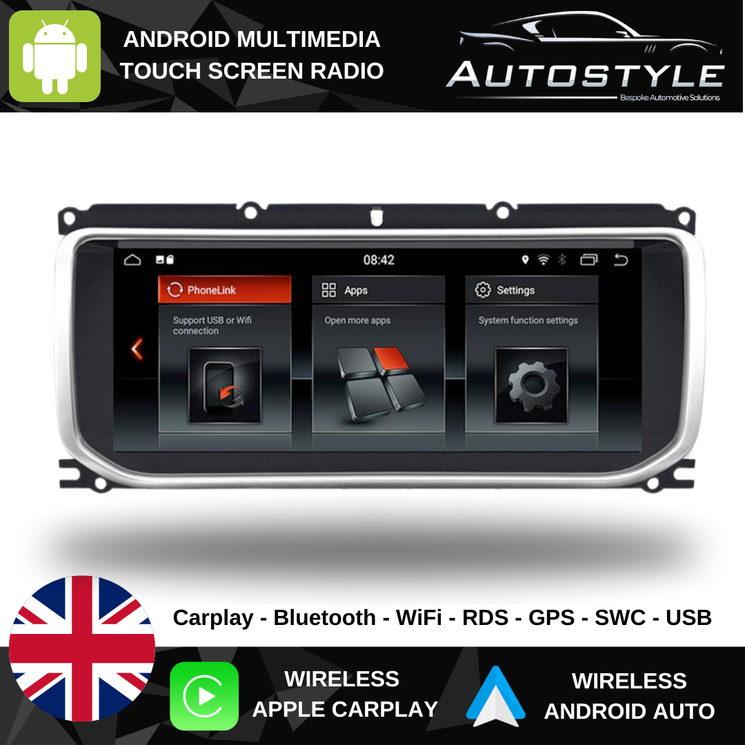 Range Rover Evoque L538 10.25" (2012-ON) Android Screen Upgrade and Wireless Apple CarPlay
