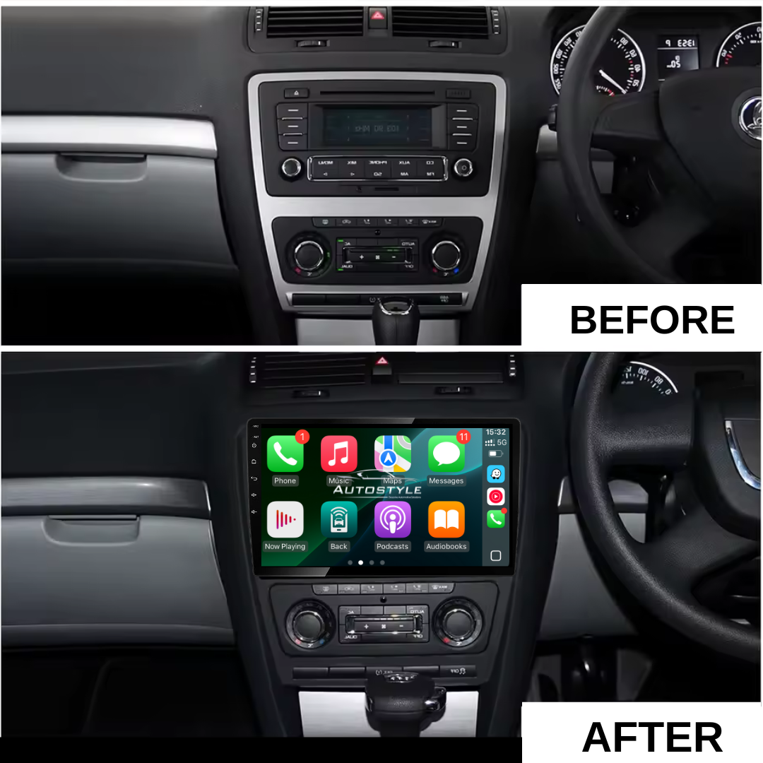 Skoda Octavia Apple Carplay / Android Auto 9" Stereo Upgrade (2008-2013)