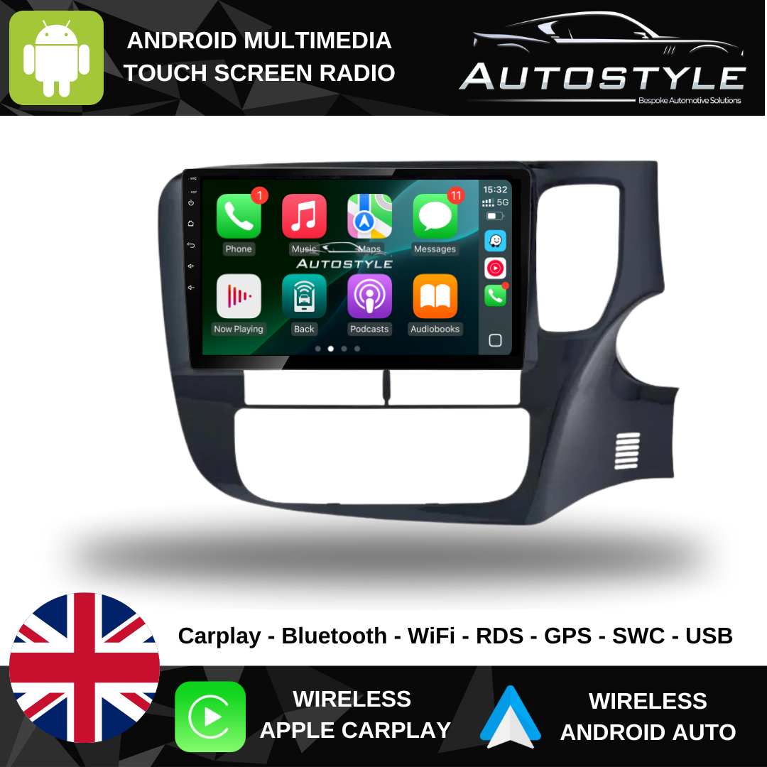 Mitsubishi Outlander Apple Carplay / Android Auto 9" Stereo Upgrade