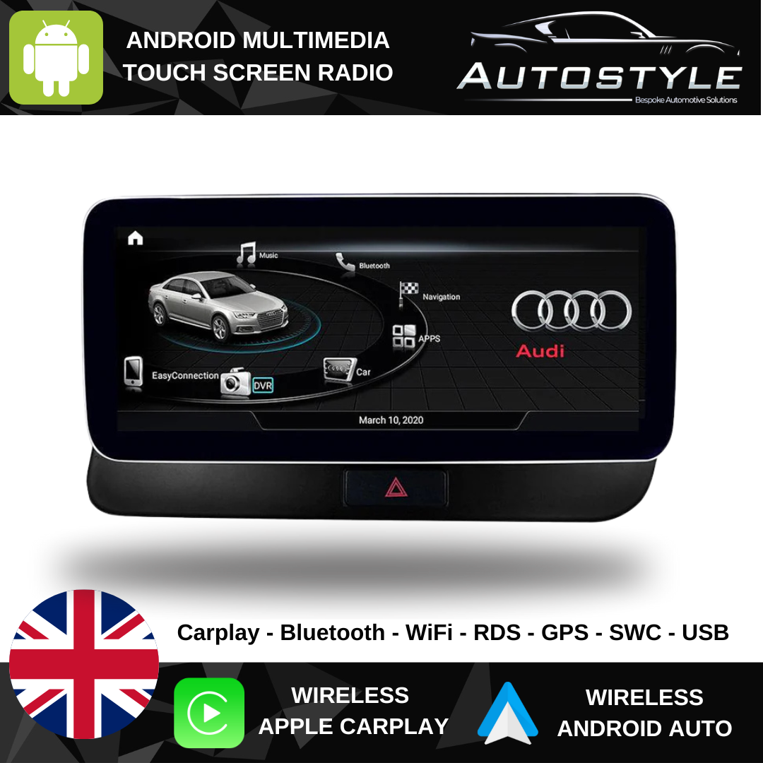 Audi Q5 (2009-2016) Apple CarPlay Android Auto 10.25" Touch Screen RHD