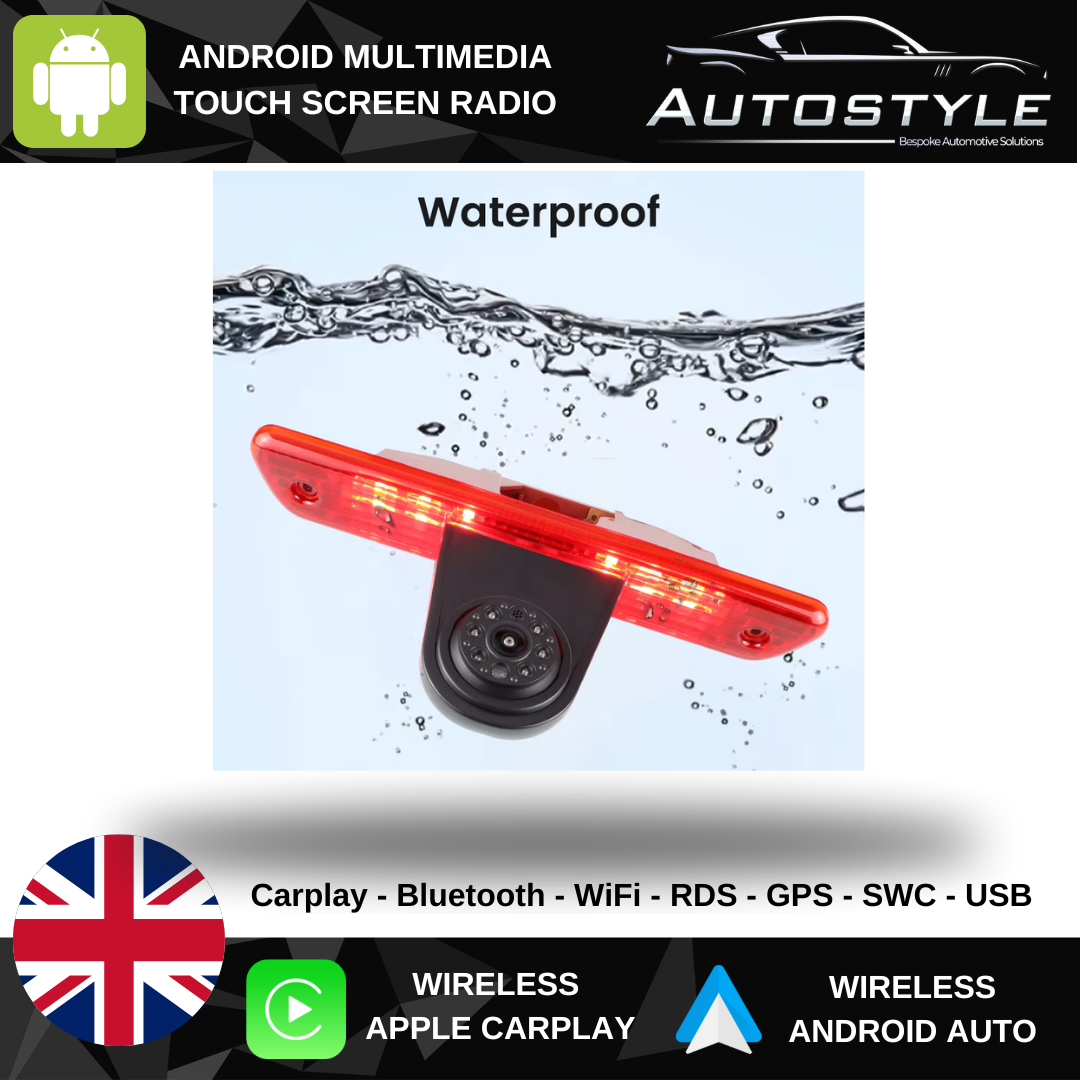 Fiat Scudo Citroen Jumpy Peugeot Expert Toyota Proace SpaceTourer AHD 1080P Brake Light Rear View Camera 2006-2016