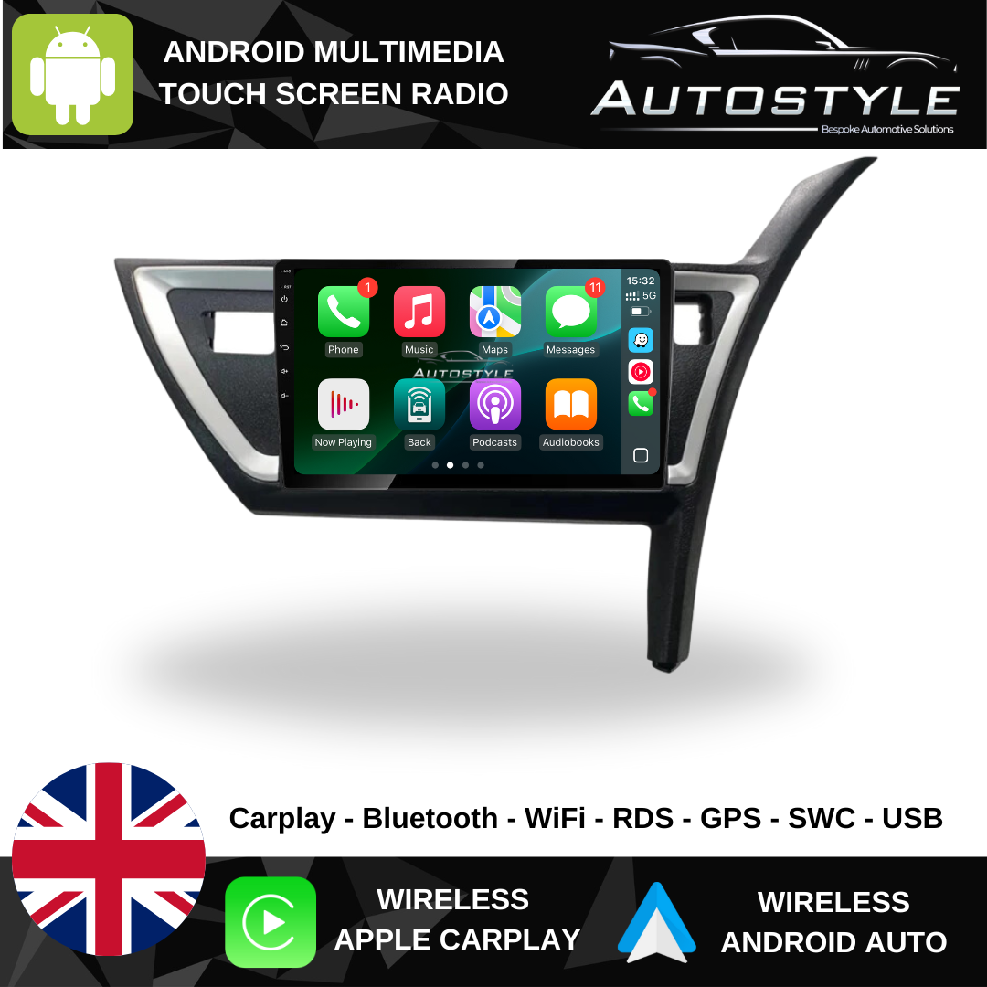 Toyota Auris Apple Carplay / Android Auto 10" Stereo Upgrade 2012-15