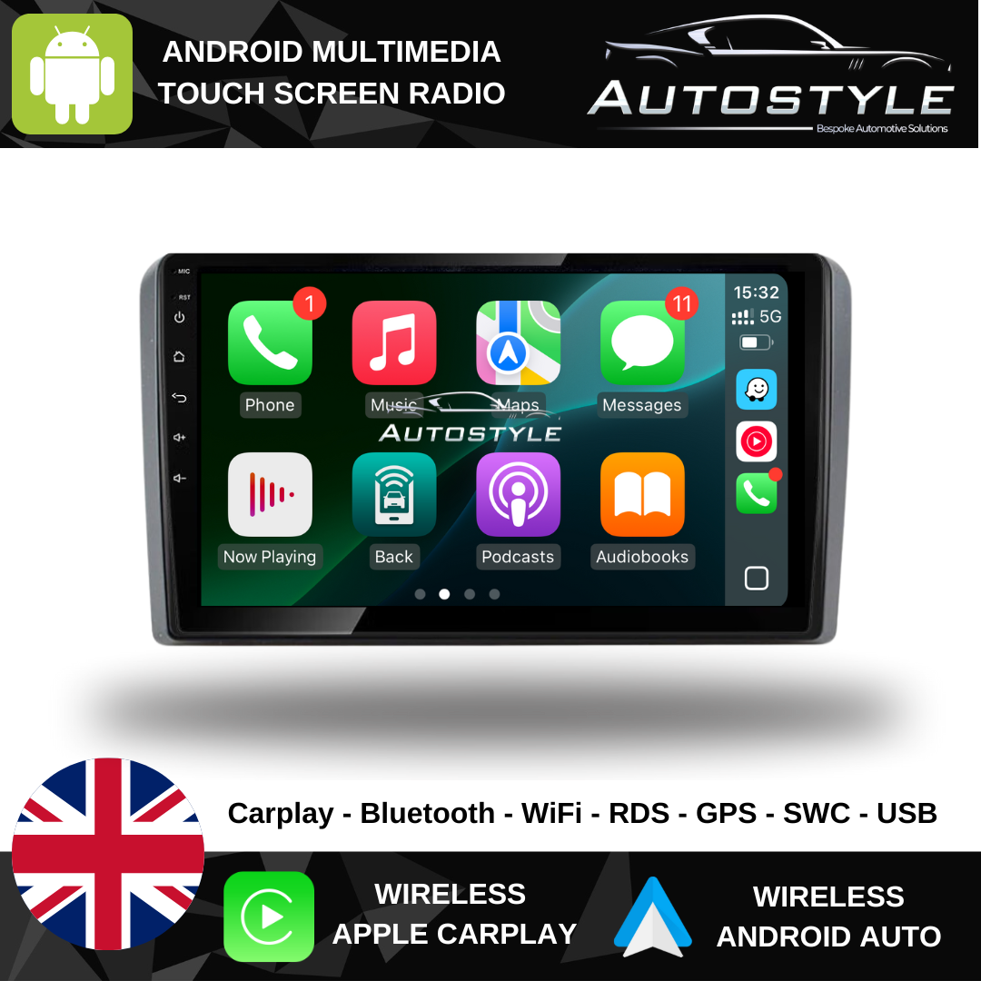 Audi A3 8P Apple Carplay / Android Auto 9" Stereo Upgrade (2003- 2013)
