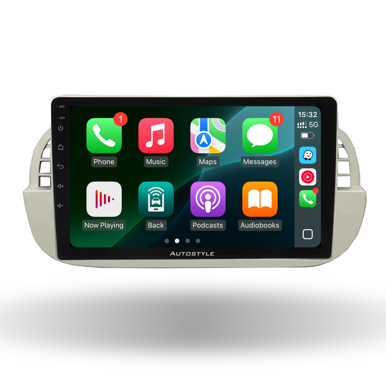 Fiat 500 Apple Carplay / Android Auto 9" Stereo Upgrade 2010-15