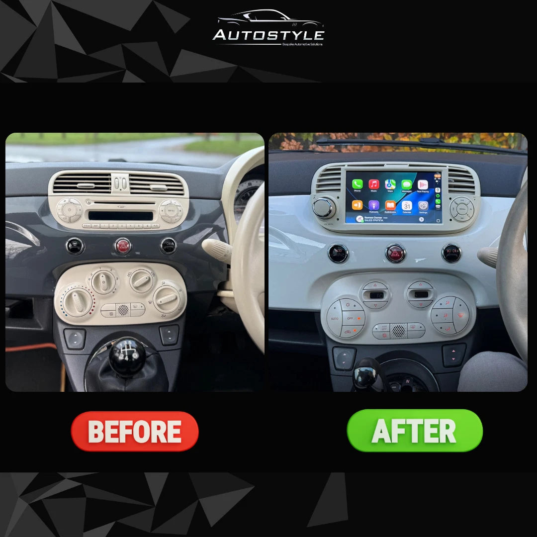 Fiat 500 / Abarth Apple Carplay / Android Auto 7" Stereo Upgrade 2010-15