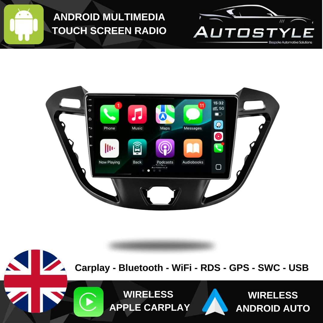 Ford Transit Custom Apple Carplay / Android Auto 9" Stereo Upgrade (2012-2018)