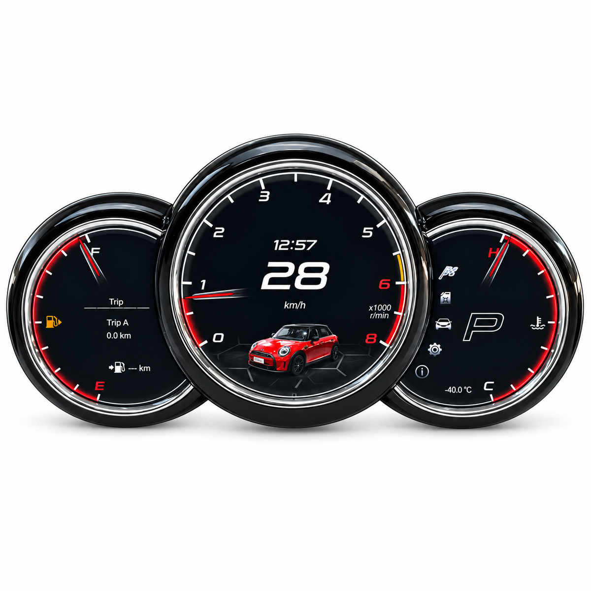 Mini Cooper Virtual Cluster Clock Upgrade (2014-2022)