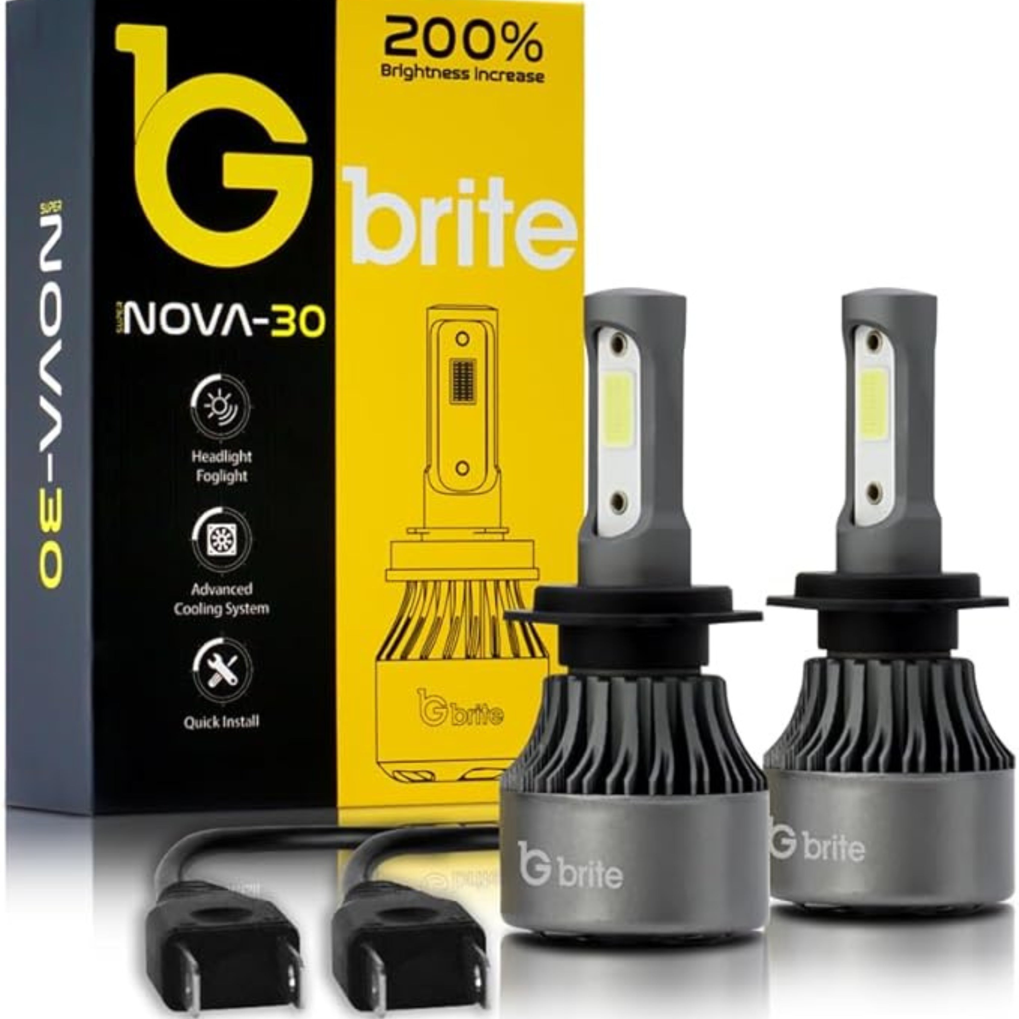 9006/ 9012 Headlight Bulb Specially Built With Car Specific Adapters, Xenon Bright White