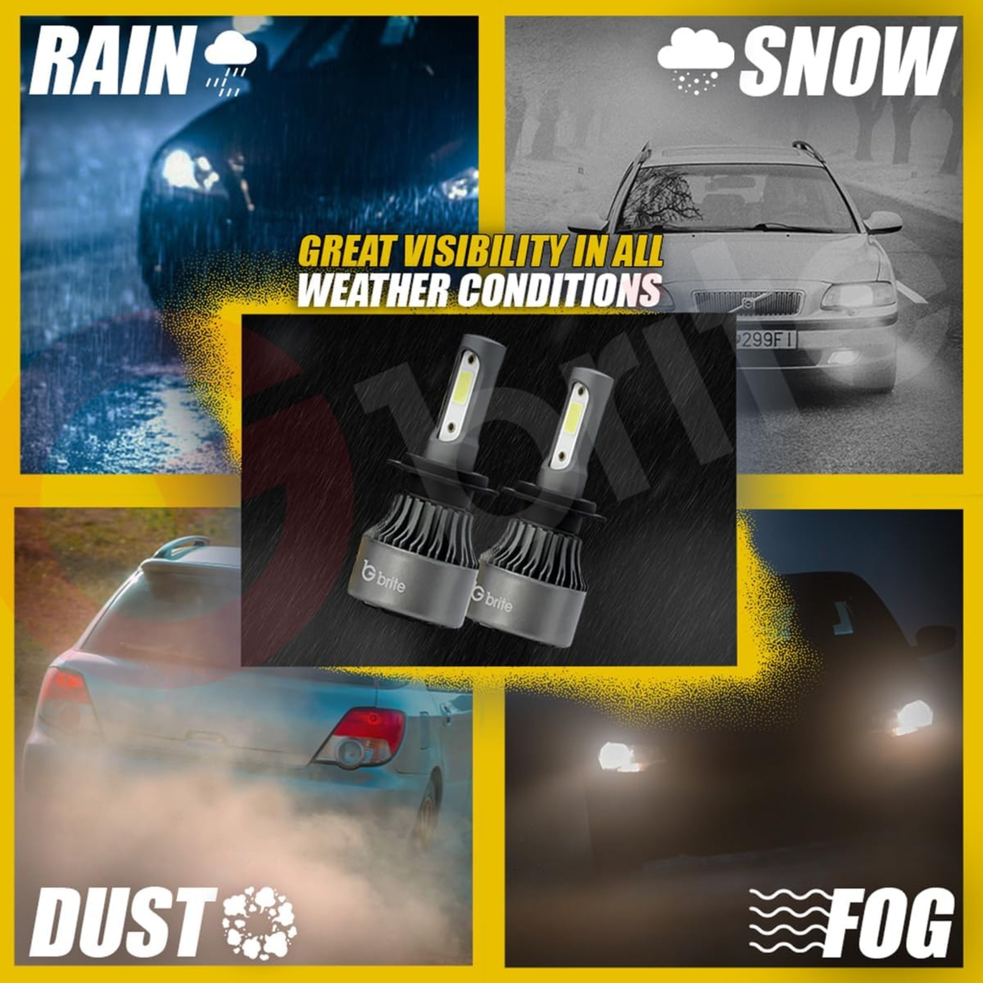 9006/ 9012 Headlight Bulb Specially Built With Car Specific Adapters, Xenon Bright White