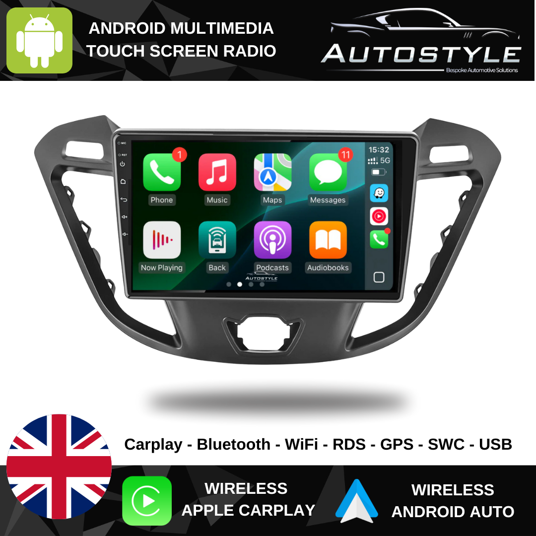 Ford Transit Custom Apple Carplay / Android Auto 9" Stereo Upgrade (2012-2018)