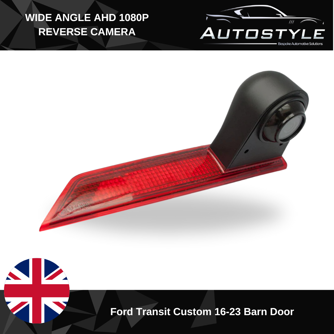 Ford Transit Custom Barn Door 1080P HD Brake Light Reverse Camera