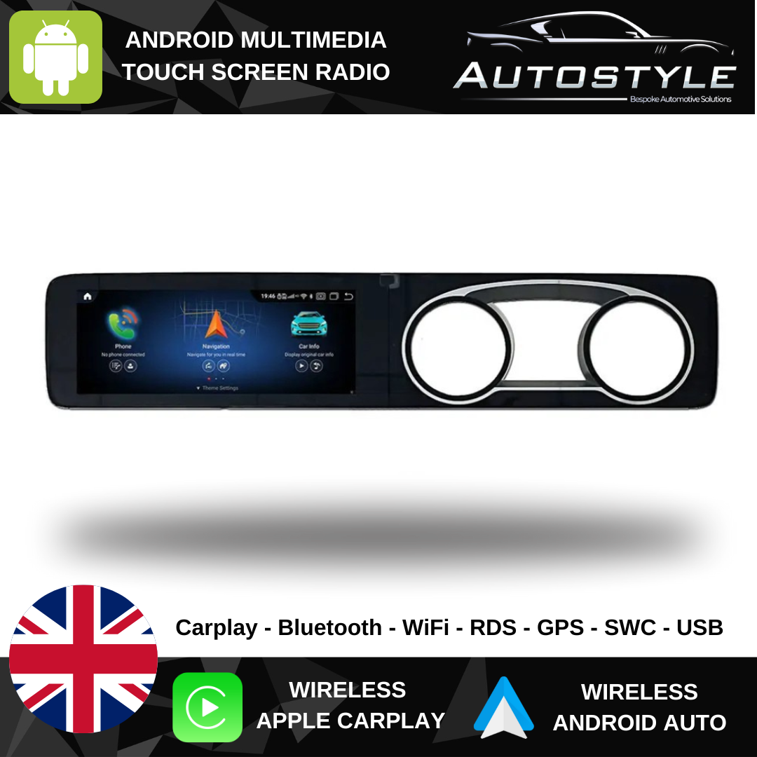 Mercedes-Benz E Class (2018-ON) Apple CarPlay Android Auto 12.3" Touch Screen RHD