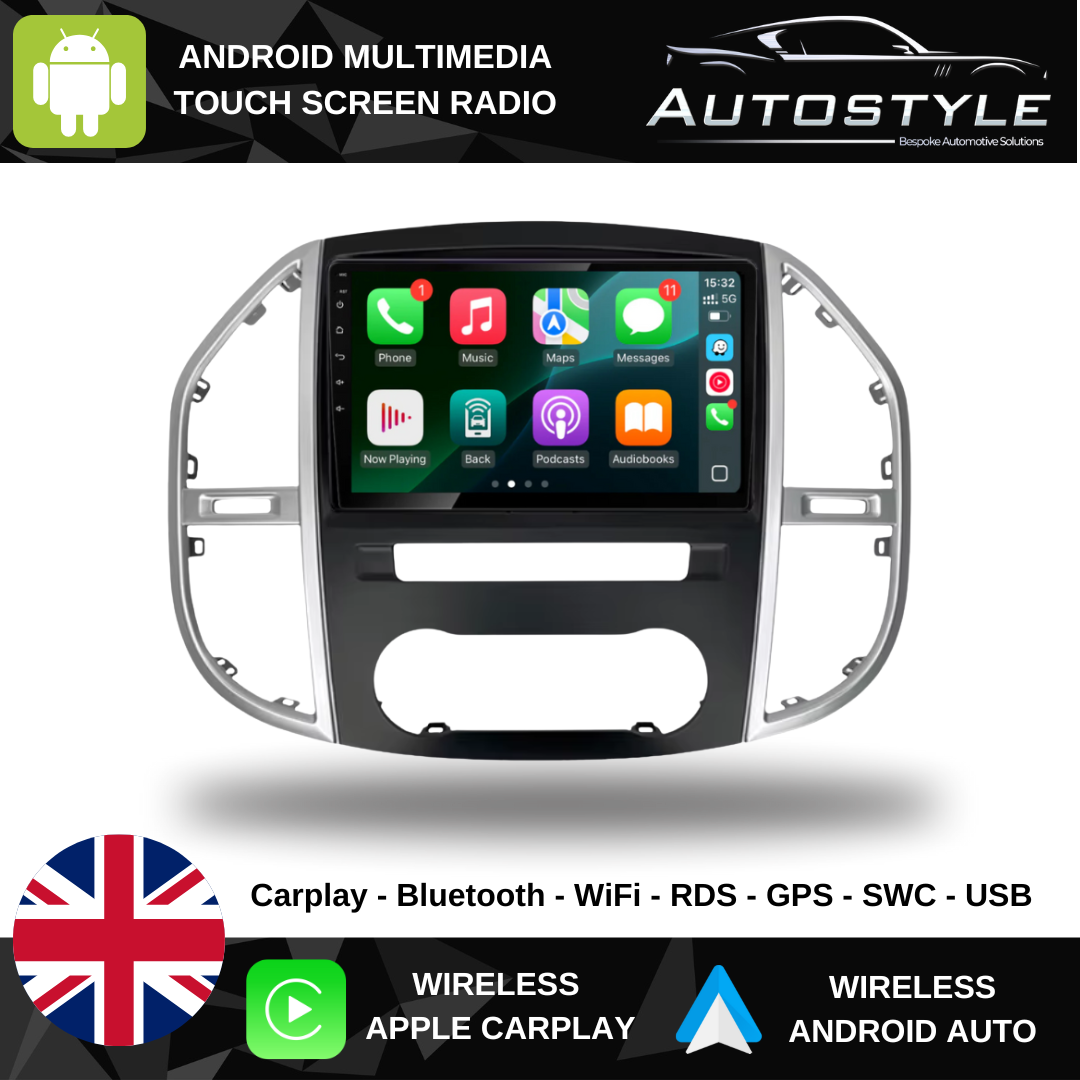 Mercedes Benz Vito 3 W447 Apple Carplay / Android Auto 10" Stereo Upgrade 2014-2020
