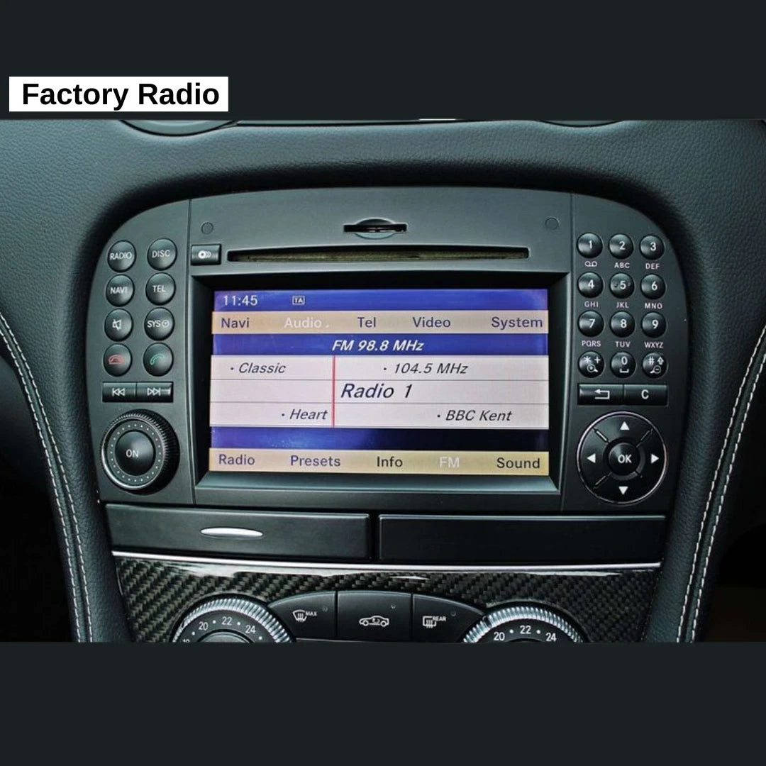 Mercedes-Benz SL Class R230 Apple Carplay / Android Auto 9" Stereo Upgrade