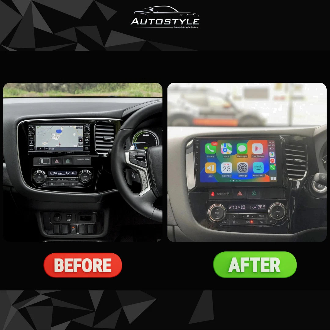 Mitsubishi Outlander Apple Carplay / Android Auto 9" Stereo Upgrade