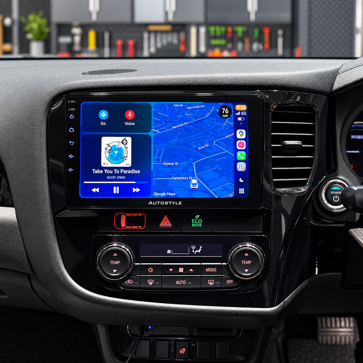 Mitsubishi Outlander Apple Carplay / Android Auto 9" Stereo Upgrade 2012-21