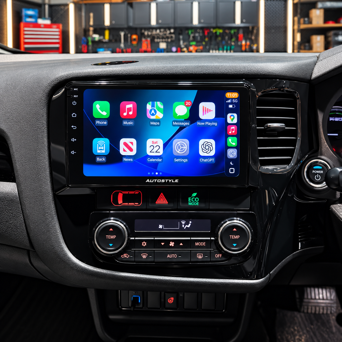 Mitsubishi Outlander Apple Carplay / Android Auto 9" Stereo Upgrade 2012-21