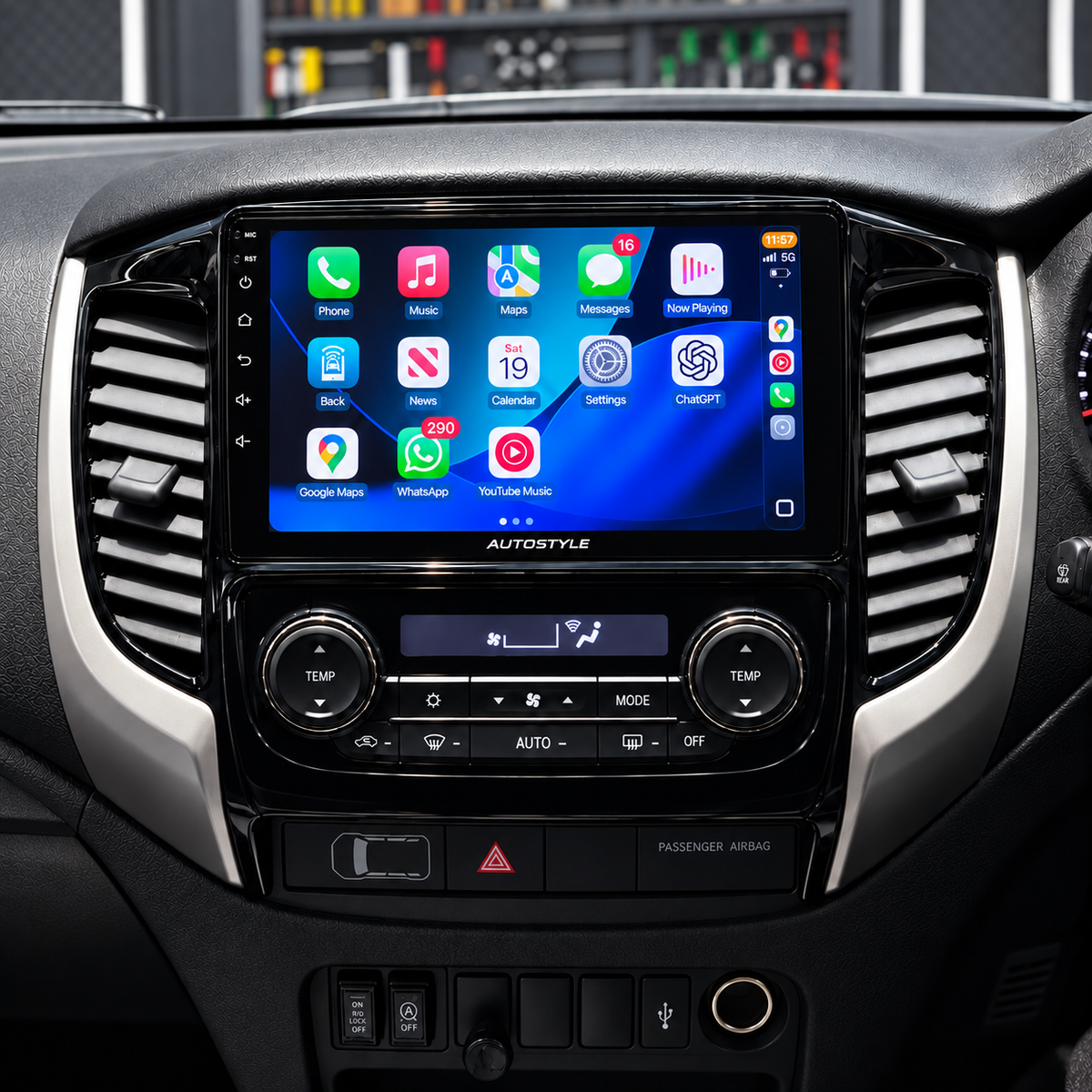 Mitsubishi Triton L200 Apple Carplay / Android Auto 9" Stereo Upgrade 2015-2018