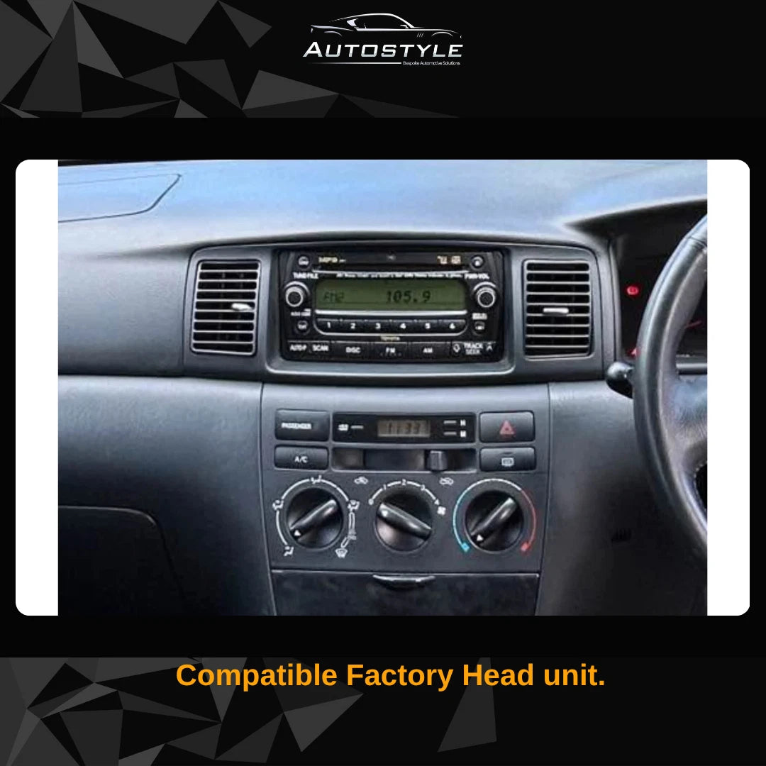 Toyota Corolla E130 E120 Apple Carplay / Android Auto 9" Stereo Upgrade 2002-