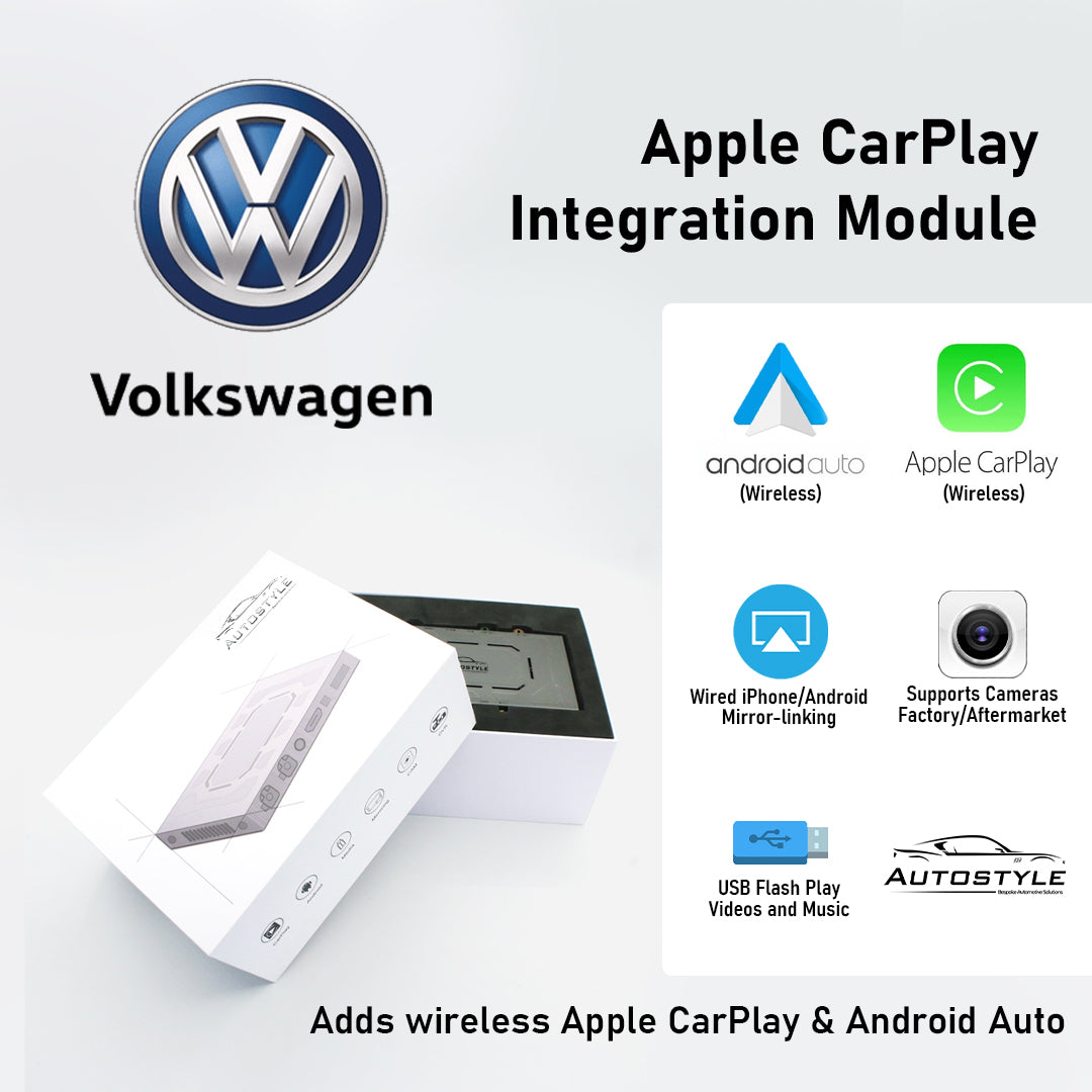 Wireless Apple CarPlay/Android Auto for Volkswagen Golf Passat Polo Touran Tiguan Crafter (2017-2019)