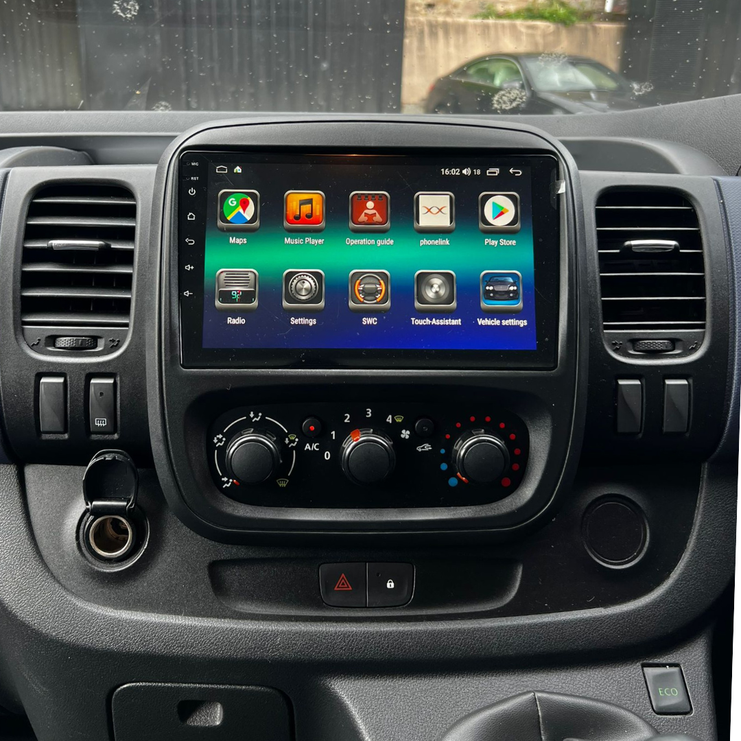 Vauxhall Opel Vivaro Renault Trafic Apple Carplay / Android Auto 9" Stereo Upgrade