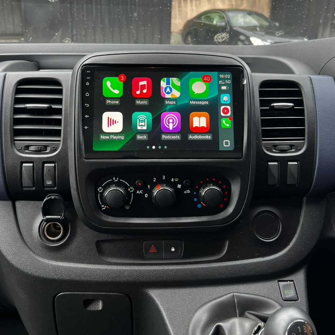 Vauxhall Opel Vivaro Renault Trafic Apple Carplay / Android Auto 9" Stereo Upgrade