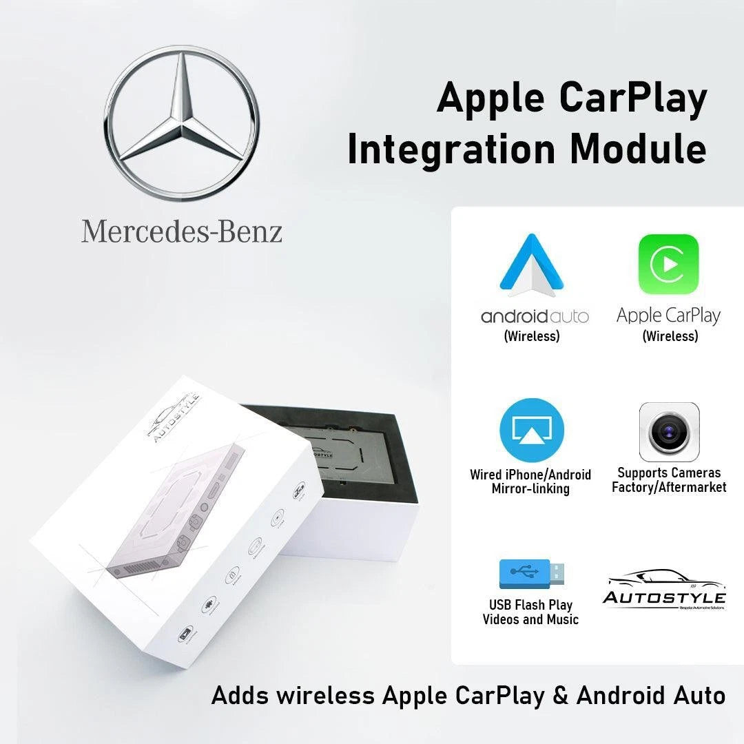 Wireless Apple CarPlay/Android Auto for Mercedes-Benz A/B/C/E/S/GLK/GLA/ML/SLK/GLC/GLS Class with NGT5 (2015-2018)