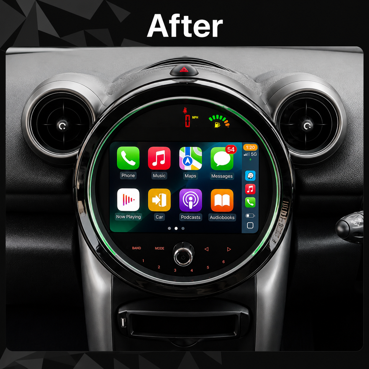 Mini Cooper S Countryman Apple Carplay / Android Auto 9" Stereo Upgrade R60 R61 2013-2016