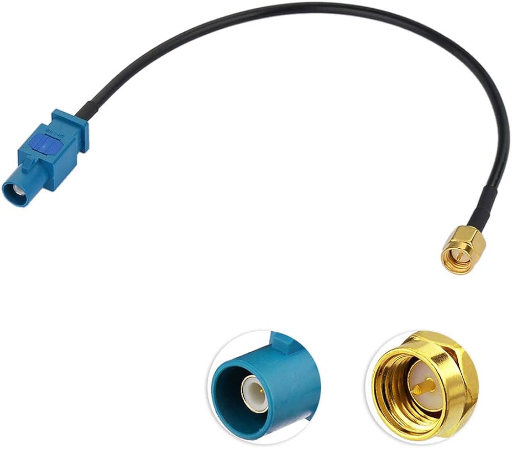 Fakra to SMA Adapter Cable for Factory DAB / GPS Antenna Retention