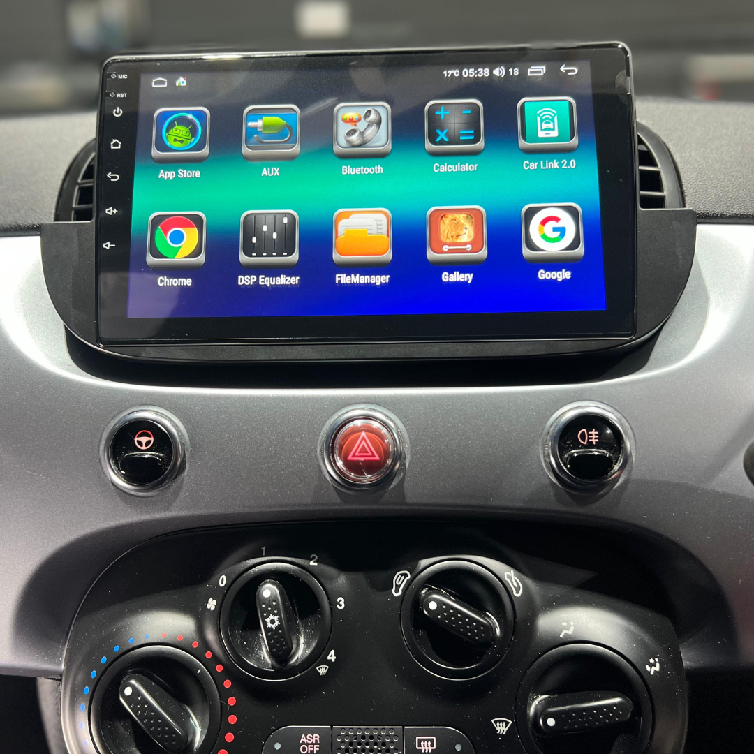 Fiat 500 Apple Carplay / Android Auto 9" Stereo Upgrade 2010-15
