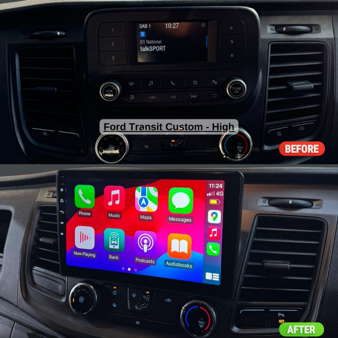 Ford Transit Custom Apple Carplay / Android Auto 10" Stereo Upgrade