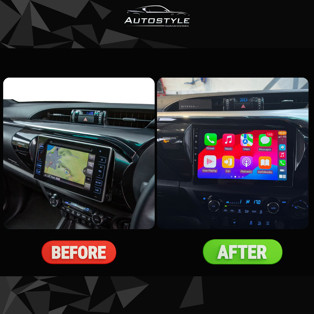 Toyota Hilux Apple Carplay / Android Auto 10" Stereo Upgrade