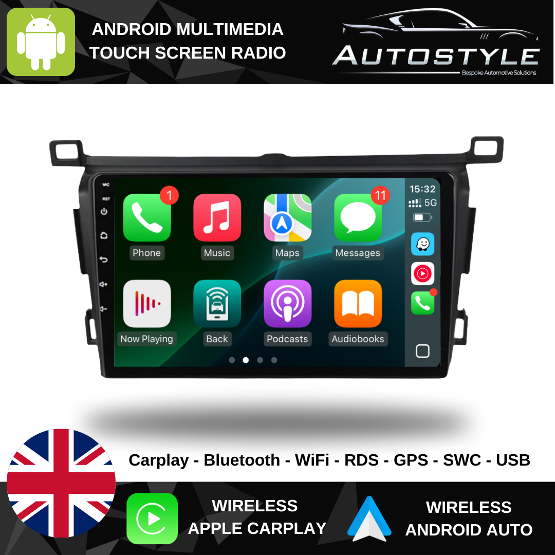 Toyota RAV4 XA40 XA50 Apple Carplay / Android Auto 10" Stereo Upgrade 2012-2018