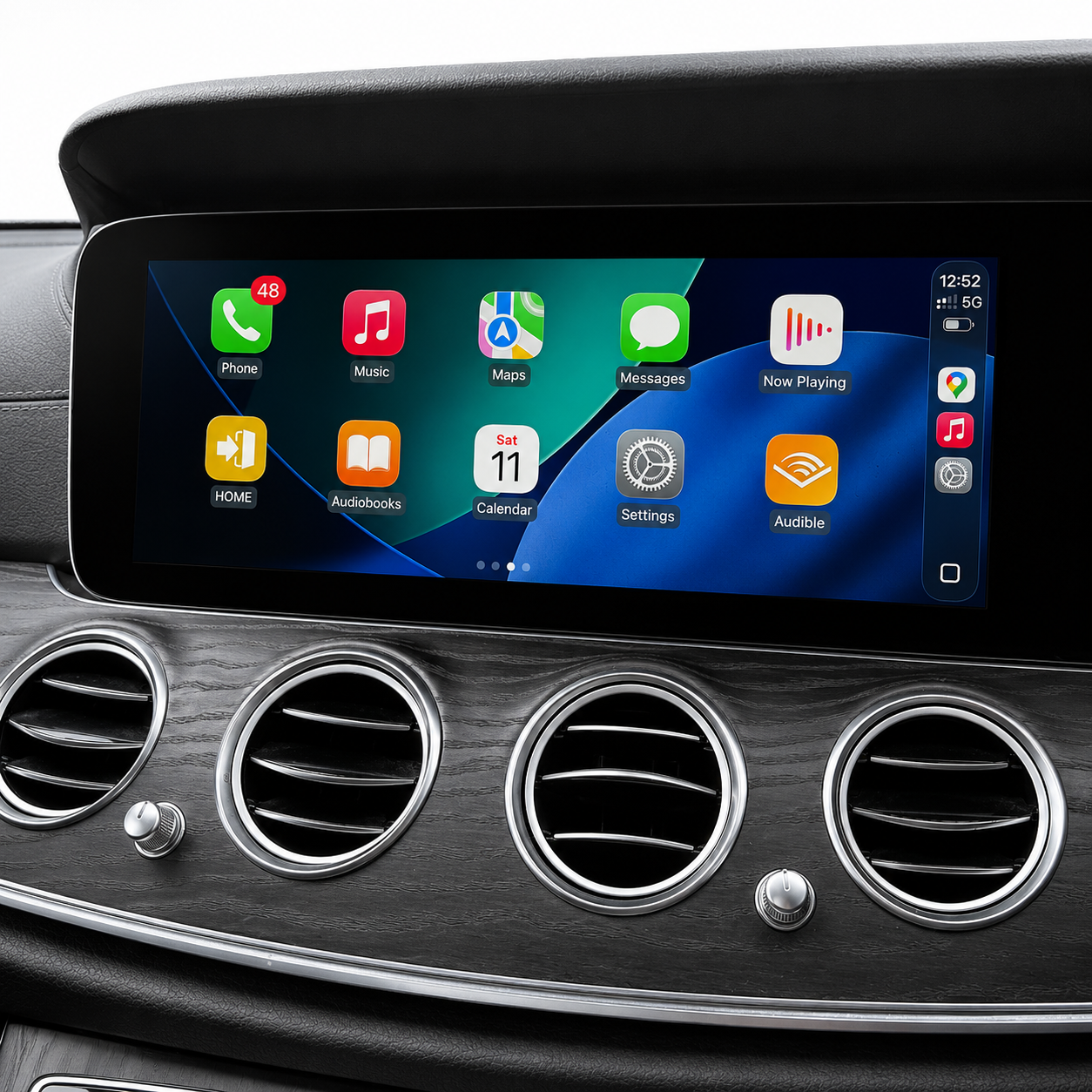 Mercedes-Benz E Class (2018-ON) Apple CarPlay Android Auto 12.3" Touch Screen RHD