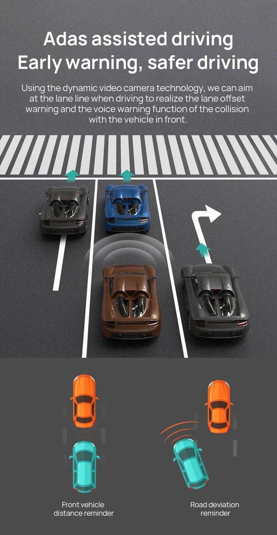 W7 1080P HD DVR DASH CAMERA ADAS FOR ANDROID SCREENS - AUTOSTYLE UK