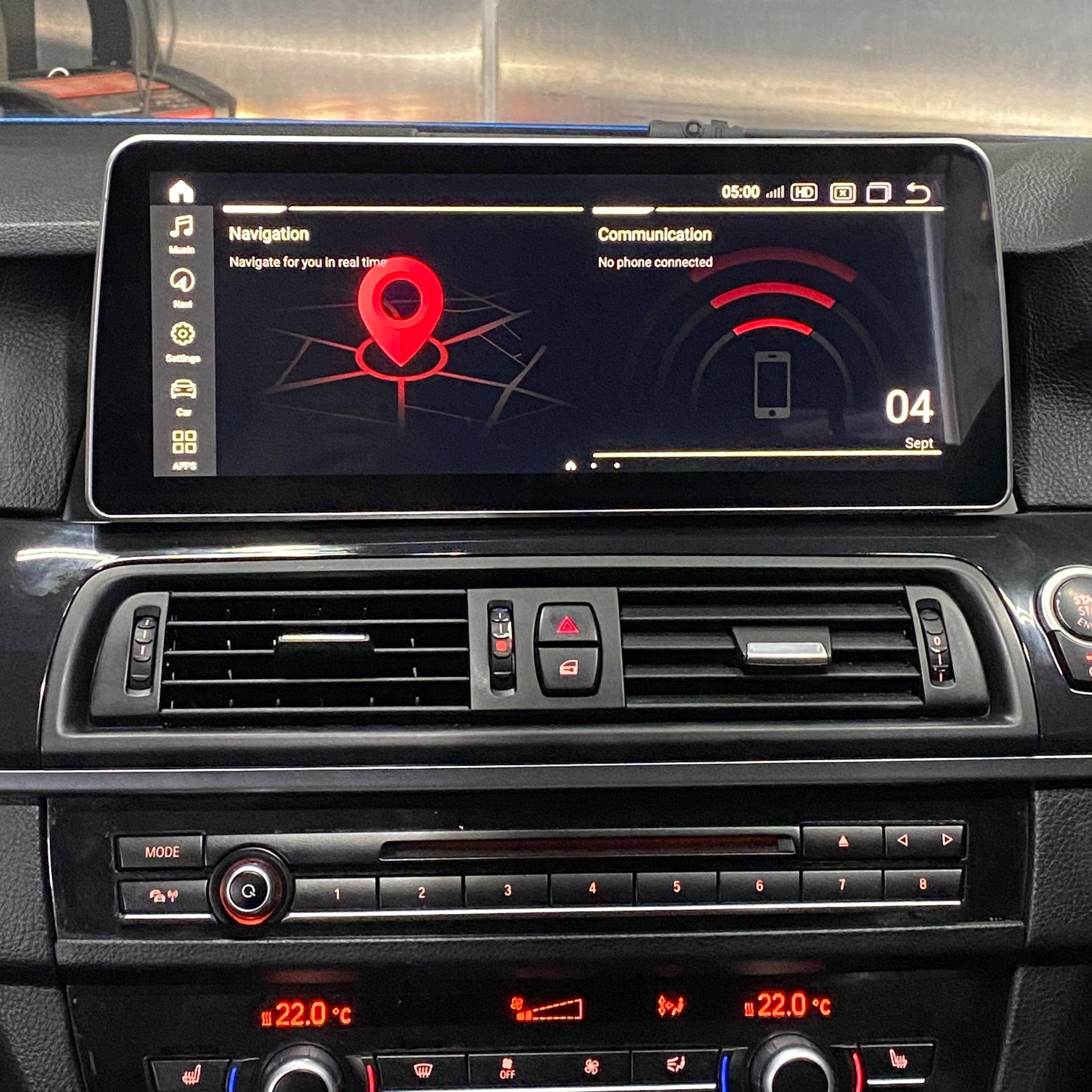 BMW 5 Series F10 F11 GT F07 (2010-2017) NBT 12.3" Android Screen Upgrade and Wireless Apple CarPlay - AUTOSTYLE UK