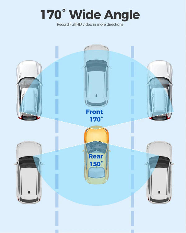 AZDOME M300S 2CH Dash Cam 4K with 5.8G WiFi GPS Voice Control WDR Night Vision 24H Parking Mode